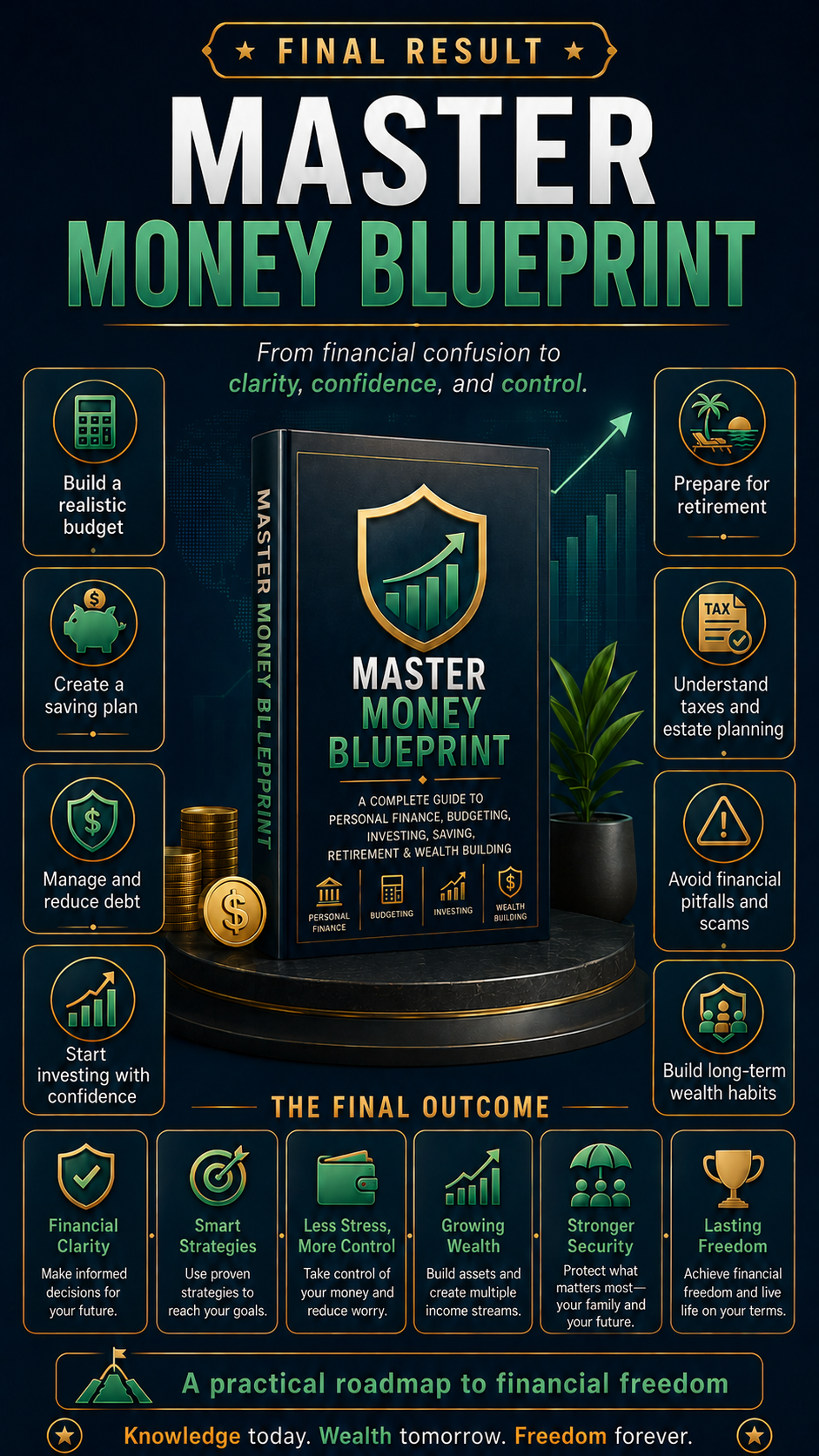 Financial empowerment and money growth illustration